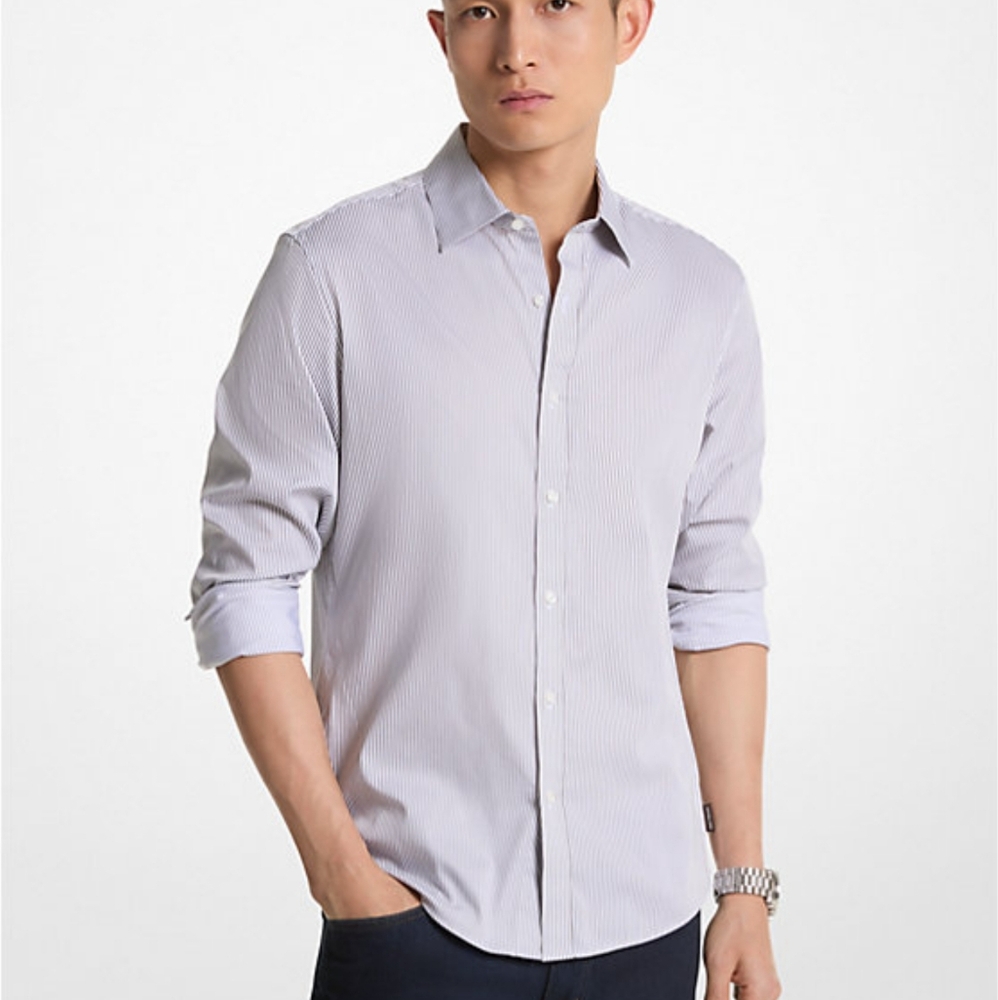 Michael Kors Purple Dress Shirt Lightweight Formal Wear